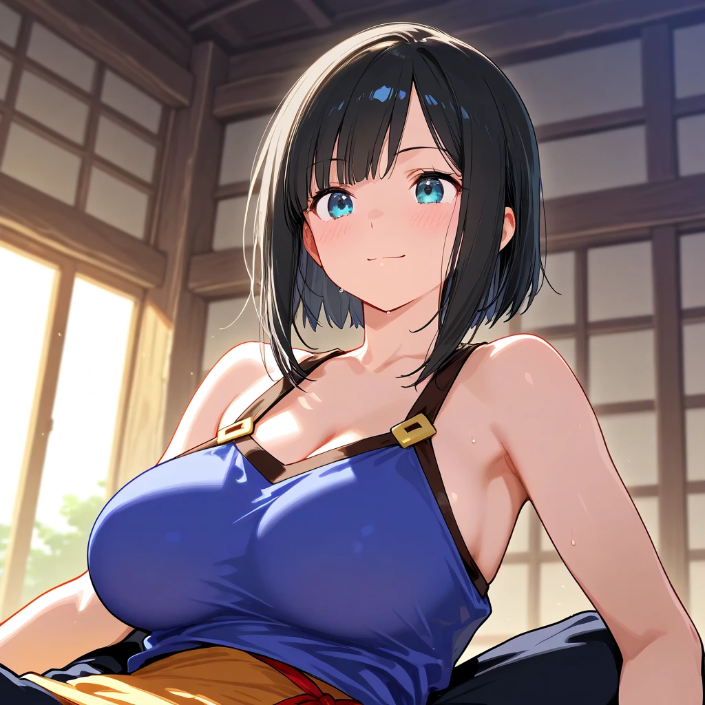 (((masterpiece, detailed:1.3))), Busty Miria Standing in the Forest, Spread your legs, wood, Upper Body, sunset, Golden Hour, ((from the front))