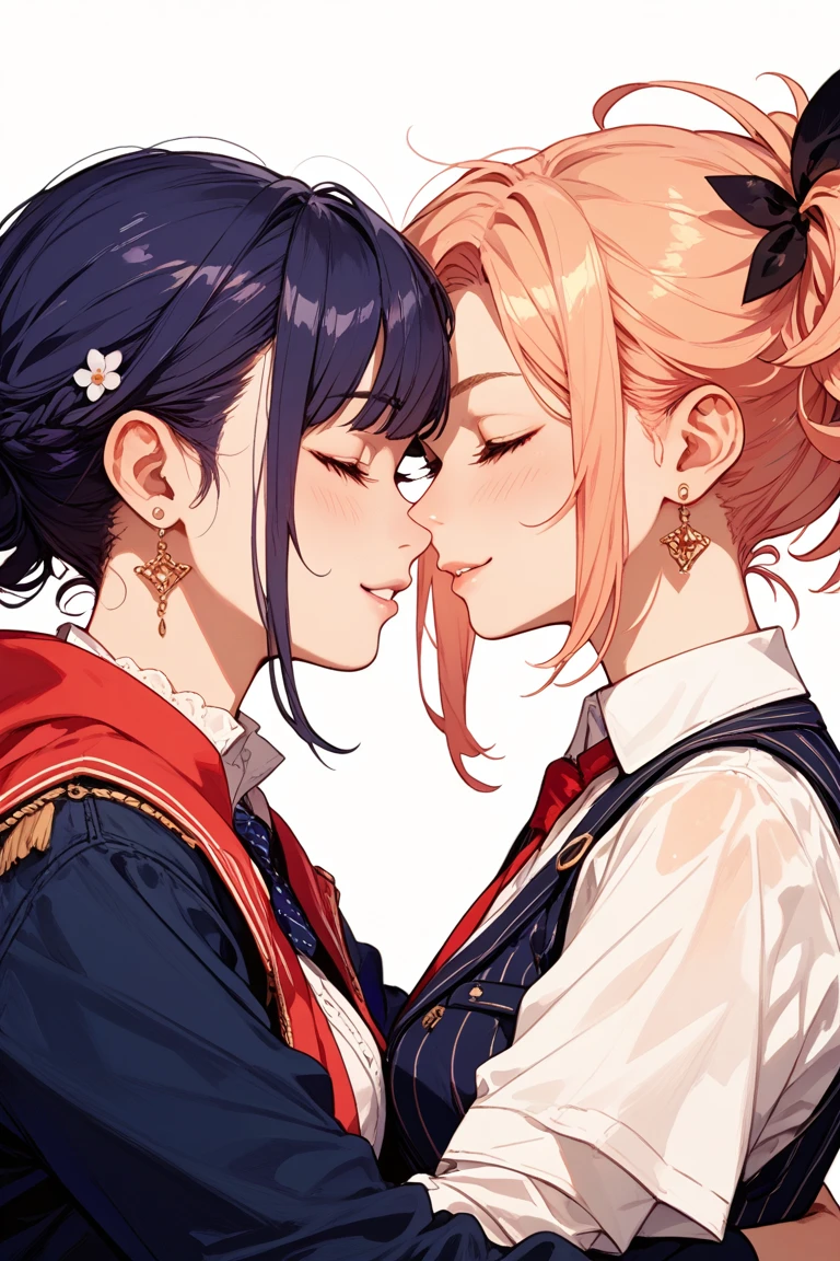 Himiko toga and lady nagant While they kiss