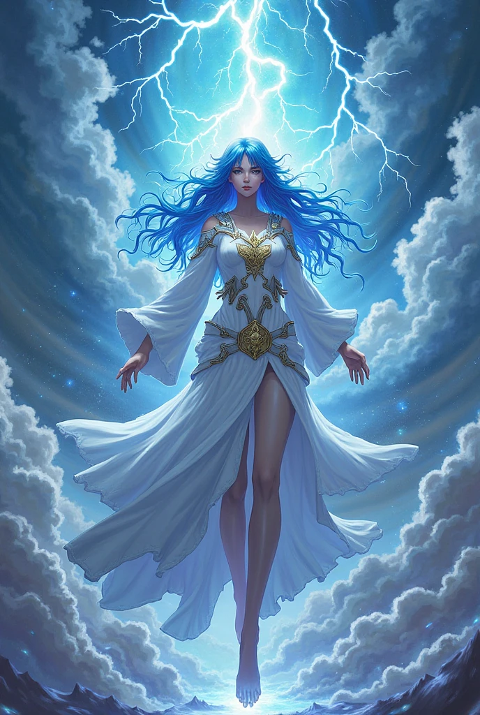 a woman in a long dress is standing in a swirling vortex, digital art inspired by tomasz alen kopera, tumblr, fantasy art, astral ethereal, flowing magical robe, channeling swirling energy, astral appearance, wearing flowing robes, portal to the ethereal realm, ethereal and otherworldly, strange ethereal being, flowing robes, swirling magical energy