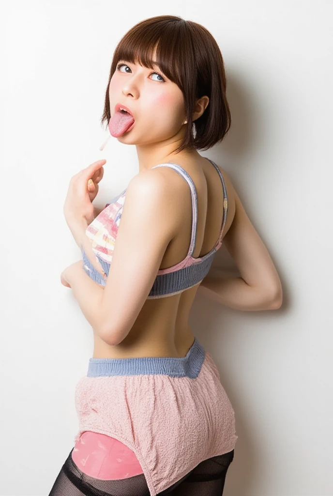 Japanese Abs Ahegao Short Hair Female