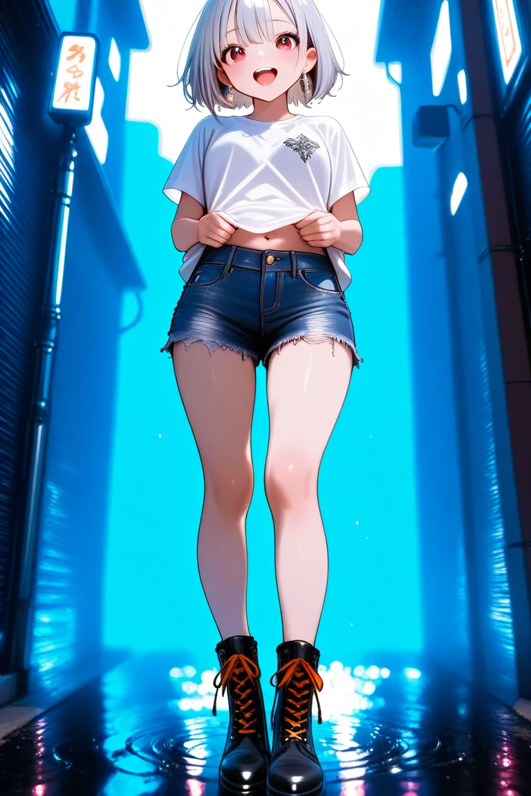 masterpiece, 8K, realistic, highly detailed, highres, best quality, detailed face, (3girls), 20 years old, blue jeans pants, full body, blush, worried, park, ((((((pee stain))))))