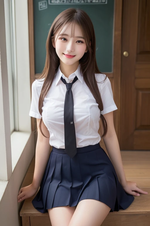 (Happy expression on face:1.26)、Raw photography、(((Ultimate beauty panty close-up shot from below)))、((glistning skin))、女の子1人、17-year-old beautiful girl in Prague、bright expression、((brown haired))、Raise hair、ample breasts、plaid pleated skirt、Lace panties、Panty view from directly below、(Long stockings or pantyhose)、((skirt rift))、((Show panties))、((ultra-detailliert))、(Perfectly detailed face)、(Detailed hand)、(detailed finger)、(Good human anatomy)、Photorealistic images、((masterpiece、top-quality、ultra-detailliert、Film Light、intricate-detail、hight resolution、ighly detailed))、细致背景、8KUHD、Digital SLR、Soft light、hightquality、Film grain、FujifilmXT3 、Shallow depth of field、natural soft light、Kamimei、