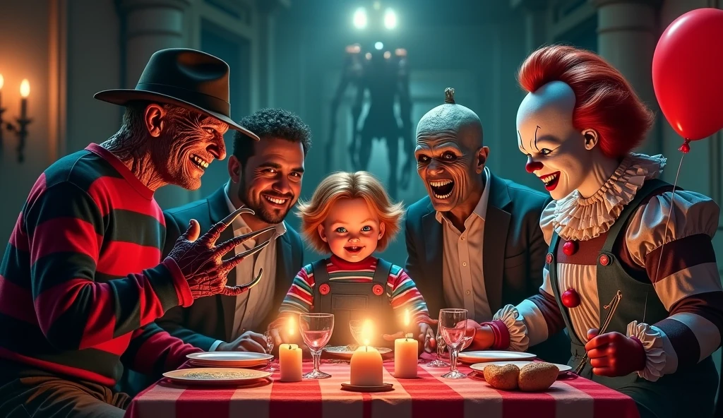 varaffes is being fed a cake with a candle in it, movie still of the alien girl, the thing 1 9 8 2, the thing 1982, 1 9 8 6 movie screenshot, screenshot from the 1983 film, 1 9 8 0 s cgi, cosmic horror entity, john carpenter body horror, movie screenshot --auto --s2