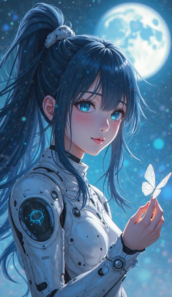 1girl, professional Vector Art, desolate pond and Solar system in background, Naturecore, hyper detailed, Aerial View of a Aetherpunk [Natural:Shimmering:9] ("Bad moon risin', I see trouble on the way.":1.3) , Layered Home in background, at Sunset, Sharp and in focus, Detailed illustration, Tranquil, soft lighting, Circular polarizer, Amaro, Pearlescent lightning bolts, halftone texture, highly detailed, ultra high res