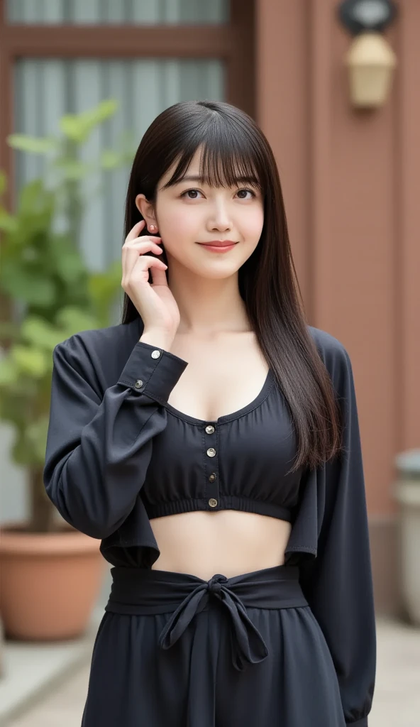 professional,black hair, hair ribbon, wince, longeyelashes, solid circle eyes, fake animal ears, light smile, ear blush, fang, ccurate, Surrealism, drop shadow, anaglyph, stereogram, tachi-e, ass pov, atmospheric perspective, 8K, super detail, best quality,(photorealistic:1.4), RAW photo,looking at viewer,1. Young,,(((Cute face))),,Cute Japan 15 years old,normal breasts,Shining Eyes:1.3,short (of a person) ,Trend Off Shoulder,Young poses for a photo wearing a lace frill dress and glasses, loose t-shirt,leaning forward:1.3,Kim Jung-hee, Flicker, Twin tails , Chiho, Japanese Teens, Beldelfinn, (,丸いWearing glassesいる女の子), Wearing glasses,Emphasize the chest,(chest angle),garden,sit,from bottom:1.1,front view:1.5、,low angle full body shot ,Korean Gal,Cute Korean gravure model,Detailed Japanese and Korean mail order、Trending Fashion、Brand Design,colouring