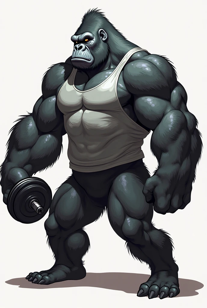 Logo 2D design featuring a sophisticated, aggressive gorilla lifting weights, represented in a 2D sketch style.
(By Gonzagorex, by SketchmasterA, by Gorillatron23, elite technique, masterpiece, precise anatomy, captivating image)
Male, gorilla, muscular, black and white color scheme, patterned fur, focused eyes, muscles straining, weightlifting bar and plates in hand, chiseled jaw, confident expression, stylized, bold, black outline, sketchy yet detailed, perfect for fitness branding or gym logo.