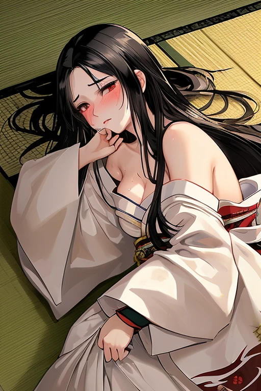 overhead shot、Showing nipples、Zashiki-warashi、Apparition、ghost、Japanese style、Shoji screen、tatami、ghost屋敷、darkness、Late Night、kimono、Bob、Girl、Girl、Younger、Baby Face、flat chest、Black Long Hair、Dynamic Angle、Glaring、Eyes open、ball、Flower Hair Ornaments、Geta or bare feet、Playing with turtles、There are a lot of turtles、Turtles are friends。Kiss the glans