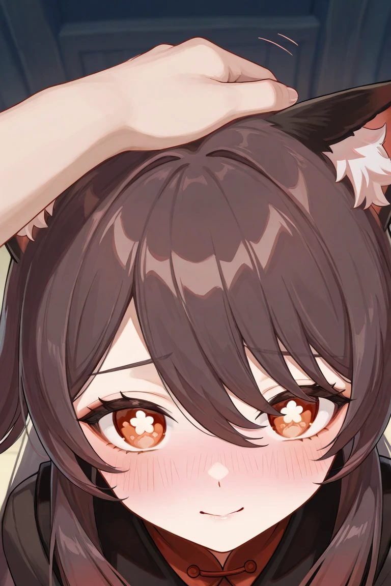 (HD, Sharp, Fractal), 1 girl, little, 8 yeas old, mesugaki, hentai, longhair, brown tail, horse ears, horse tail, poor body, poor breast, flat chest, Super Glossy Skin, shiny_skin, grin, bedroom, fucked_silly, sweat, vulgarity, {{small breasts}}, looking at viewer, squeeze, cum leaked from mouth, huge cum, blowjob, fellatio, deepthroat, 1penis, penis insert her mouth, boy grubs her head