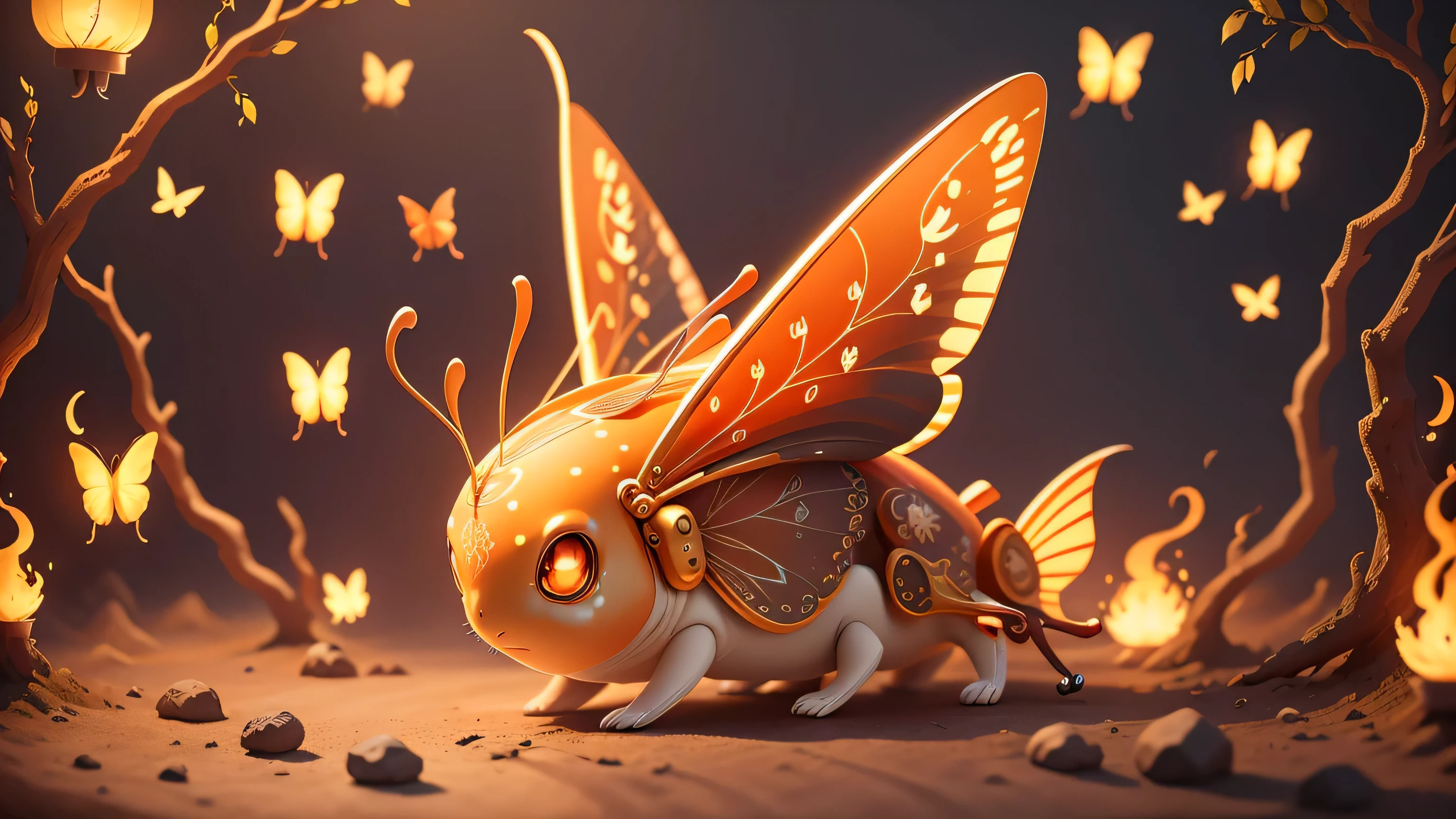 butterflies are painted with 鲜花和 Butterfly on a white surface, harmony of  Butterfly,  Butterfly, 鲜花和 Butterfly, mechanical  Butterfly, highly realistic, 有着美丽的翅膀, beautiful digital artwork, beautiful digital art, Beautiful and realistic, author：Sim Che Tsai, photo of a mechanical  Butterfly,  Beautiful and gorgeous digital art,  exquisite art , 2 0 2 0, 2020
