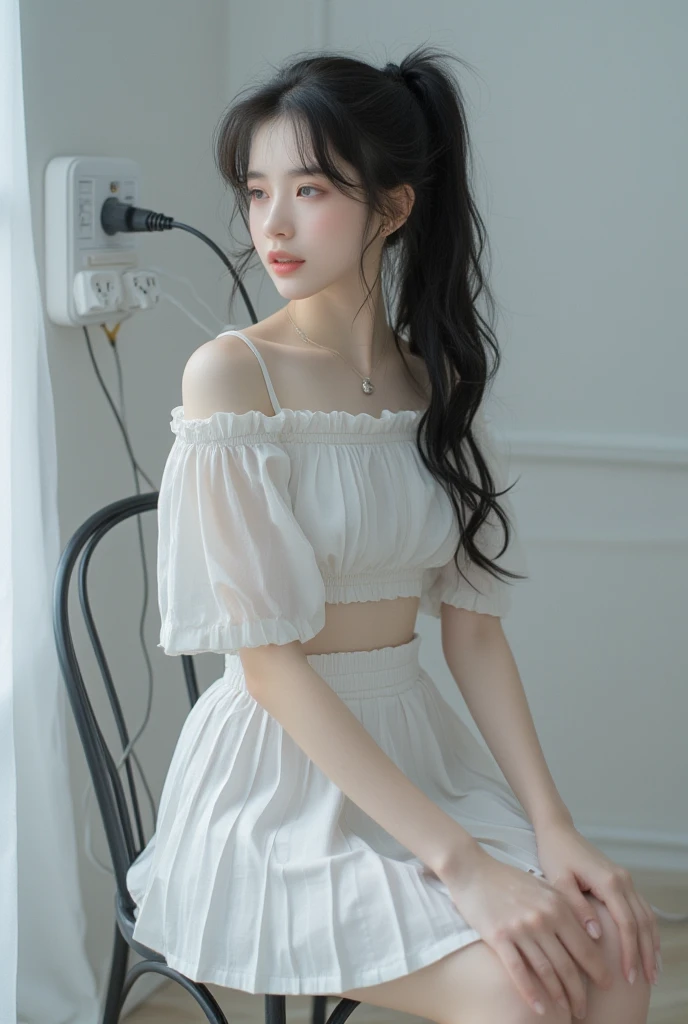 ((Medium-breasted, 15-year-old girl, small head)), ((15)), (Perfect Body: 1.1), (Young), (Short Wavy Hair: 1.2), Full Body Shot, (Girl in Uniform: 1.4, Pleated Skirt, Button Up Shirt), (((School Uniform)), (Highly Detailed CG 8k Wallpaper), (Very Delicate and Beautiful), (Masterpiece), (Best Quality: 1.0 ), (Ultra High Resolution: 1.0), Beautiful Lighting, Perfect Lightning, Realistic Shadows, [Hi-Res], Skin Detail, Ultra Detail, (Spread Legs)), (Legs Up), Slim Body), Slouched, Large Earrings, Thighs, (Beautiful Long Hair), , Thin Clavicle, Soft Navel, Soft Midriff, Soft Back, Angle from Above, Sweaty, Beautiful Breasts, Blush, Photorealistic, Realistic face, realistic eyes, small eyes, grinning (colorful))) ((cleavage))), (eyeliner), (mascara), ((thick white liquid on the body)), ((spreading thighs)), (((thick white liquid dripping from the body))), (hands on thighs))), ((sticking between breasts)))
