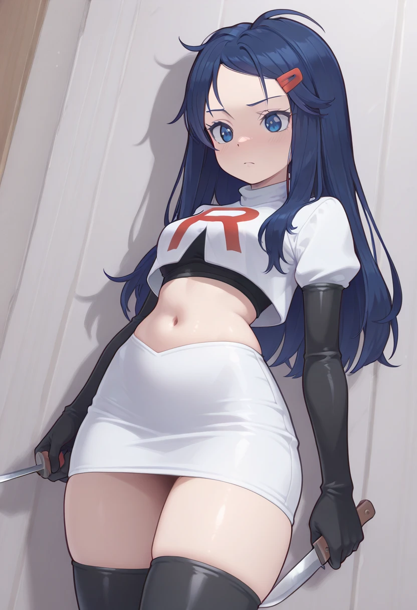 (tied arms, arm behind back, rope, tied legs:1.2),lie in bed,Please open your legs wide,Flipping skirt,Black short skirt,Show off your pants,black pants, High resolution, best quality, illustration, Super detailed, (detailed face), (fine eyes), soft lighting, best quality, very detailed, muste piece, looking at the viewer, embarrassing,looks comfortable,1 girl, alone,pokemon light,,white knit hat,long black hair,blue eyes,big breasts,No sleeve,insert,Creampie,Peeing,wet crotch,Tide blowing,open your mouth,