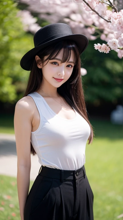 Practical, Very detailed CG 통합 8K Dendenden 배경화면, detail, High quality RAW color photos, Professional photography, (8K, RAW photos, Top quality), (Practical, Practical: 1.37), Otherworldly beauty, Young and cute, mix, Smooth skin, Large bust, (Cleavage:1.2), (fair face:1.2), best quality, high resolution, 超detail, Very detailed, want to, (Sleeveless suspender painted T-shirt:1.3), (Jogging shorts:1.2), (Depth of Field), (Sam Doss Art 1:0.4), (Style- Jogging Shorts:0.6), Light brown hair, (A girl in the forest),