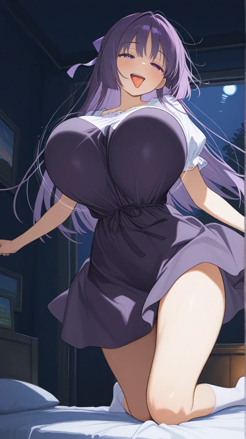 high quality, high resolution,(((nsfw))),(((one women))),(((cute face,blue eyes))),((purple hair)),(((crossed bangs))),(((french braid))),(((large breasts:1.5))),((sweaty skin)),(((bare breasts))),(((wine red knit dress))),
BREAK,(embarrassed,blush:1.3),(steam:0.8),(wet:0.8),(sweat:0.8),(trembling:1.3),(parted lips:1.3),(harf open eyes:1.4),(feeling weak:1.5)
BREAK,(((outdoor))),(((night))),
BREAK,(((model posing))),(((standing)))(((arms behind head))),
BREAK,(((Angle from below))),(looking at viewer),(((focus on pussy)))