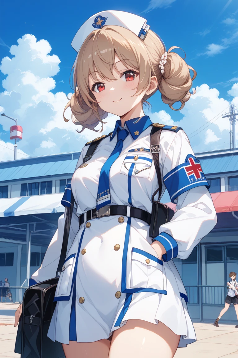high school girl, No underwear, uniform, M-shaped legs, Pussy, Anime Style, shame, Twin tails, Shaved, Cute