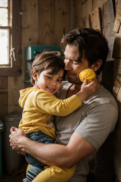 crea una imagen de un padre y un hijo trsites