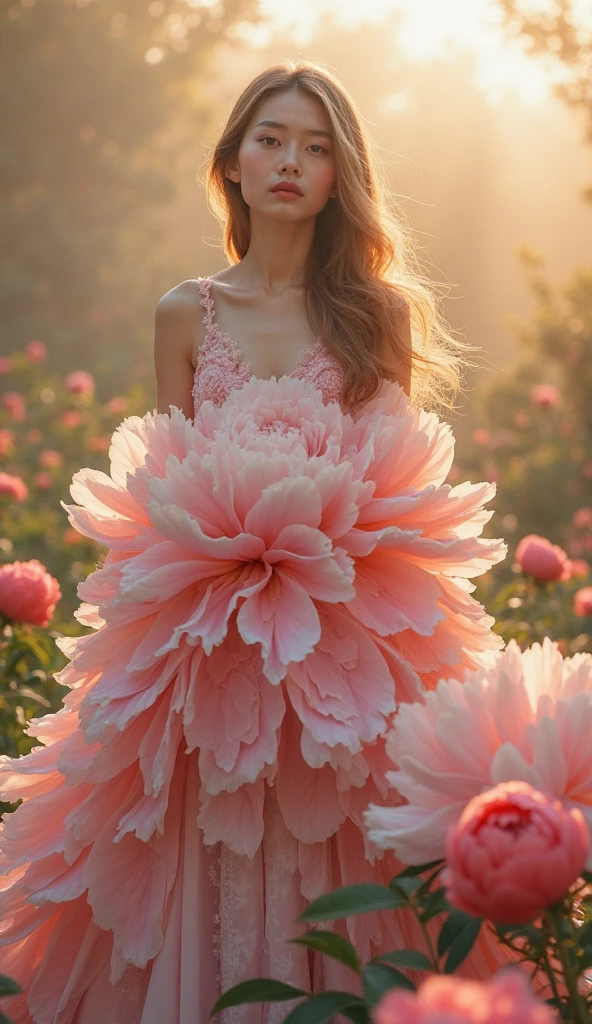 Arafed woman in white dress with orange flowers, flowy dress, wearing a flowy dress, flowy dress, dress with flower, dressed in a dress with flower, Flowing white dress, wearing a long Floral dress, dressed in a beautiful dress, lady in a dress with glowing flowers, Extravagant dress, Floral dress, open dress, in a wonderful dress