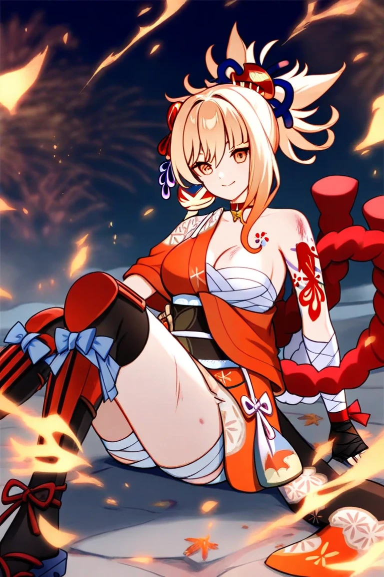 ,Clementine,Overload, blush, lipstick, anime girl with long hair, beautiful long
haired girl, masterpiece, best quality, highly detailed, a anime girls in kimono dress with a sword posing for a
picture, bare shoulder,open kimono, evil smile, open mouth, crop top , (nsfw) not safe for work, smile,
ecchi anime style, anime girls, ecchi style, ecchi, digital anime art!!, in anime style, official artwork, visual
novel cg, beautiful anime girl, anime style 4 k, kimono pencil skirt, exposed belly, exposed navel,
exposed midriff, exposed lower belly, outdoor, japanese architecture, temple
