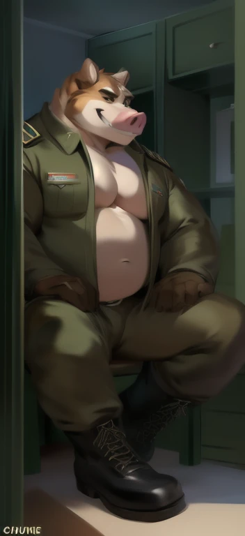 ((androgynous)), ((boyish)), chubby, (very short hair), (pudgy face), (thick), overweight, beefy, (cute), (little brat), (naughty brat), (belly button), Chubby body, Sweaty body, (Smelly body), (moobs), (ikemen), (Obese man like female breasts), (school uniform), (sexly), (nipples), (Sitting), (naughty smile), (eyelashes), (yaoi)