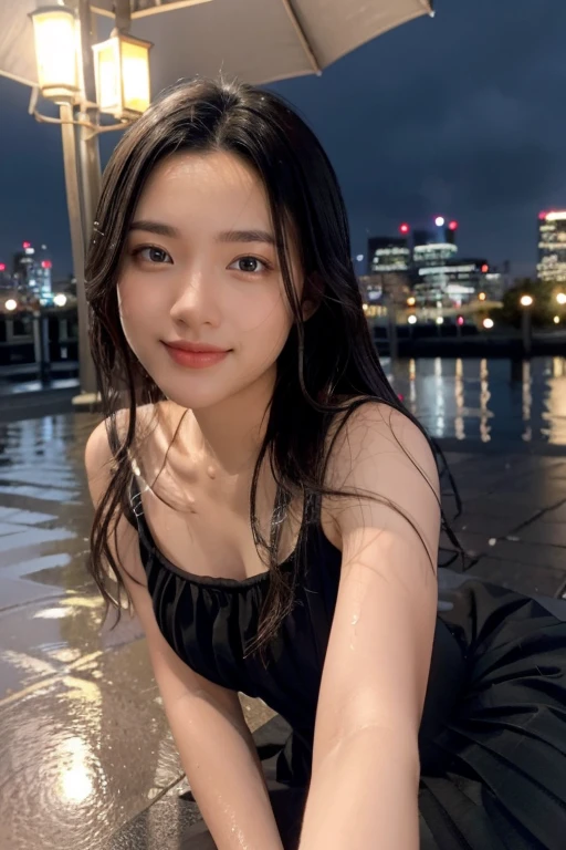 (masterpiece:1.3), (8K, realistic, Raw photo, highest quality: 1.4),(japanese women)),sexy posture,perfect your figure,look at the camera, earrings,necklace,night,Night scene,night,full moon、Tokyo cityscape. night、Night view of Yokohama from the hotel room