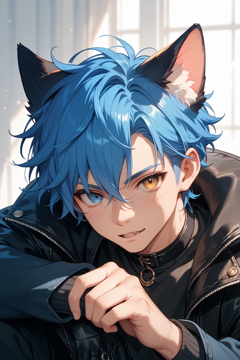 <lora:MiqoteUpdate:.7> <lora:lightAndShadow_v10:.3> <lora:shadedFaceEyesIn_shadedFace:.2> , Miqote, (masterpiece, best quality, ultra-detailed, highres), perfect face, sidelighting, lustrous skin,(bloom), (shine), lighting, ray tracing,solo, 1boy, male focus, animal ears, cosplay, cat ears, multicolored hair, two-tone hair, green hair, miqo'te, heart, purple hair, blue hair, facial mark, ribbon, heart background, armor, sleeveless, shoulder armor, upper body, arm ribbon, parody, cat boy, cone hair bun, red eyes, realistic, hair bun, zipper, depth_of_field, very detailed background, highly detailed background, Masterpiece, Ultra detailed, great composition,Dynamic angle, handsome, final fantasy xiv, ffxiv, (Highest picture quality), (Master's work),   depth of field, solo, extreme light and shadow, masterpiece, rich in detail, (fine features), (highest quality), (masterpiece), (detailed eyes), (beautiful) detailed,beautiful detailed eyes,(extremely detailed CG unity 8k wallpaper),(masterpiece), (best quality), (ultra-detailed), (best illustration),(best shadow),perfect lighting , perfect anatomy , vivid colors, <lora:sunAndShadow_v10:..3>