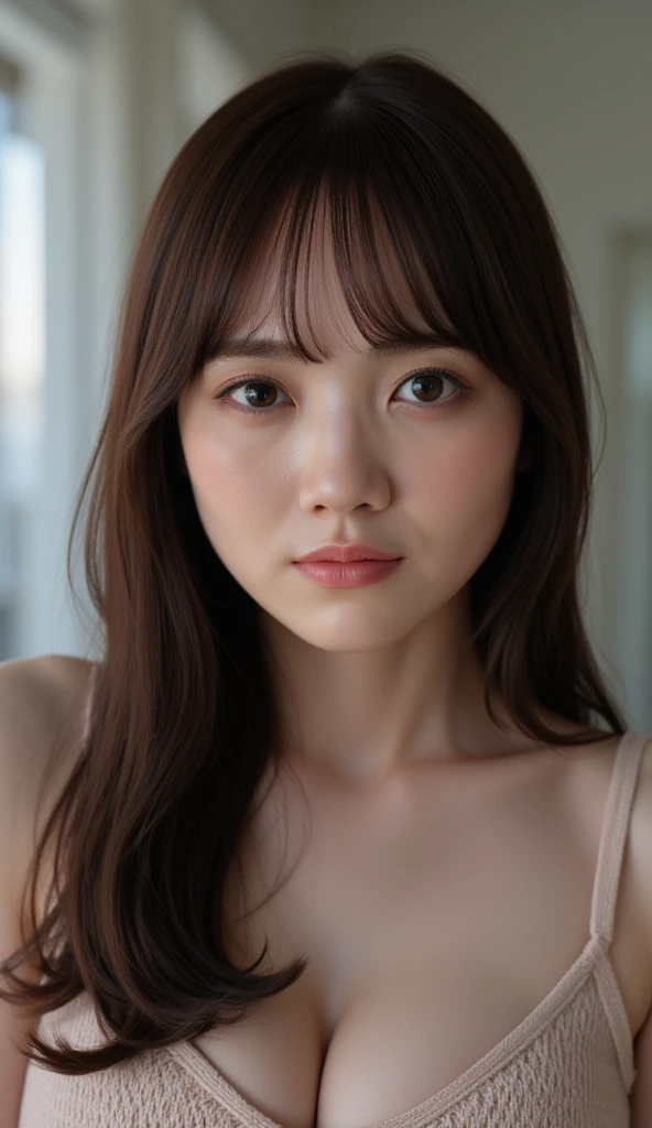Medium Size Display, Medium Shot, Written boundary depth, bust, Upper Body, Movie angle, masterpiece, Highest quality, Very detailed, CG, 8k wallpaper, Beautiful Face, Delicate eyes, alone, smile, cute、Purple Dress、Floral Background、