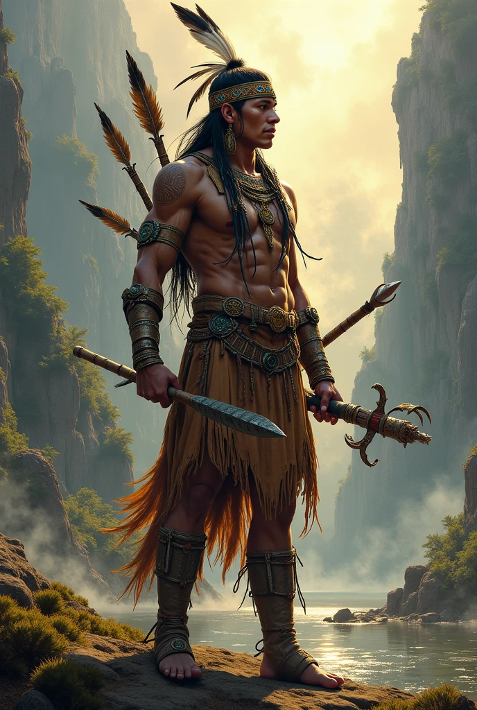 an Indian warrior killing a soul