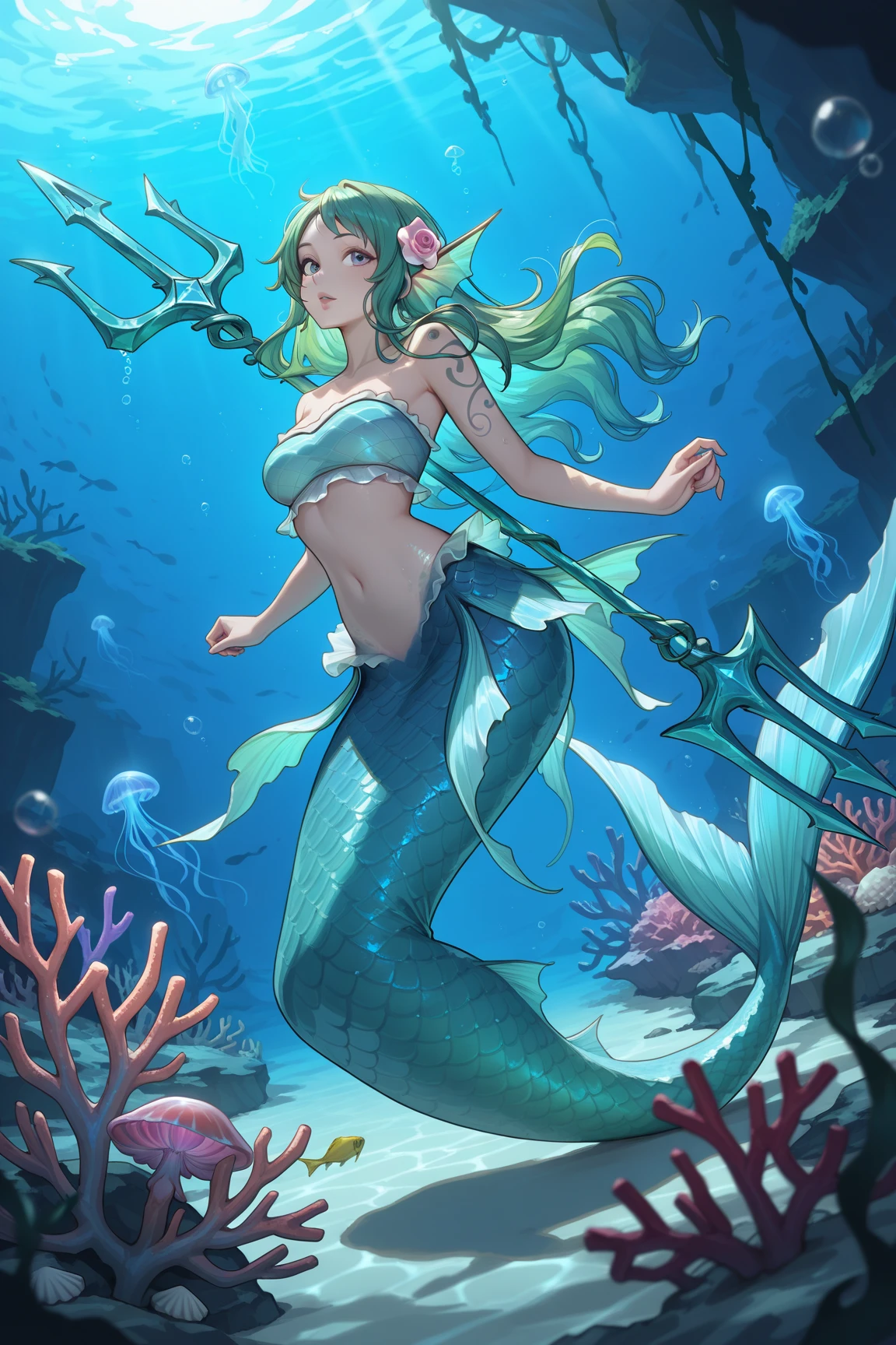 Mermaid Archer in tentacle liquid art style, (score_9,score_8_up,score_7_up,score_6_up,score_5_up,score_4_up) 
