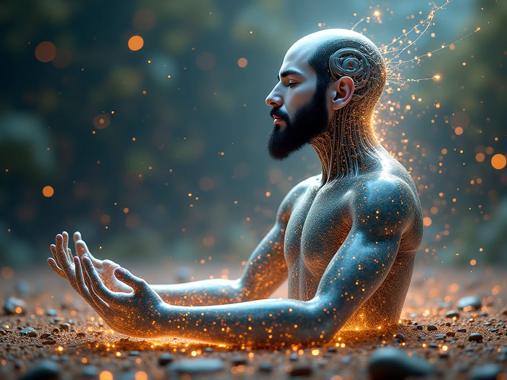 male fire elemental,
full body visible, front view photo,
totally incandescent body,
(eyes open:1.2), greeneyes, sorriso ingenuo, face all iridescent.
Short brown hair, short beard, hairy chest, sitting in a yoga pose with a cloudy sky in the background, sukhasana, brooding pose, meditation pose, padmasana, lotus pose, meditative sacral pose, yoga meditation pose, stoic pose, brooding, sitting cross-legged, sitting dynamic pose, brooding in lotus position, relaxed posture, sitting pose.