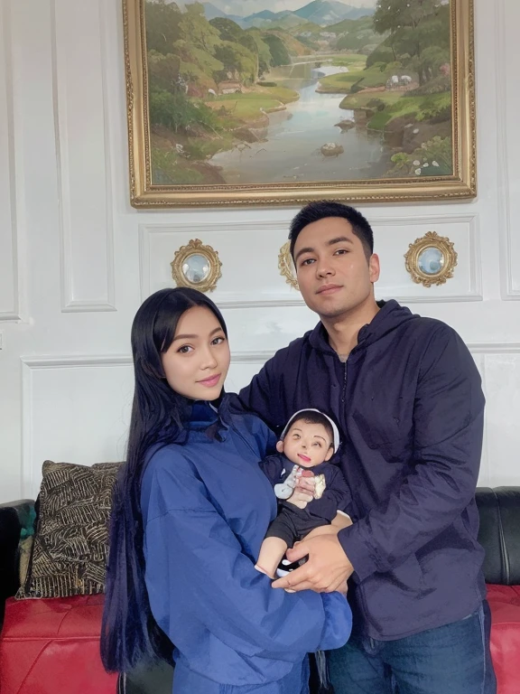 there is a woman wearing a hijab holding a baby boy wearing a pastel light blue romper (Mama’s boy written on the romper) in her lap, with a kid, photo taken with nikon d750, photo taken with nikon d 7 5 0, taken with canon 8 0 d, portrait mode photo, taken with canon eos 5 d, babies in her lap, photo taken with canon 5d, taken with canon eos 5 d mark iv, mid shot portrait