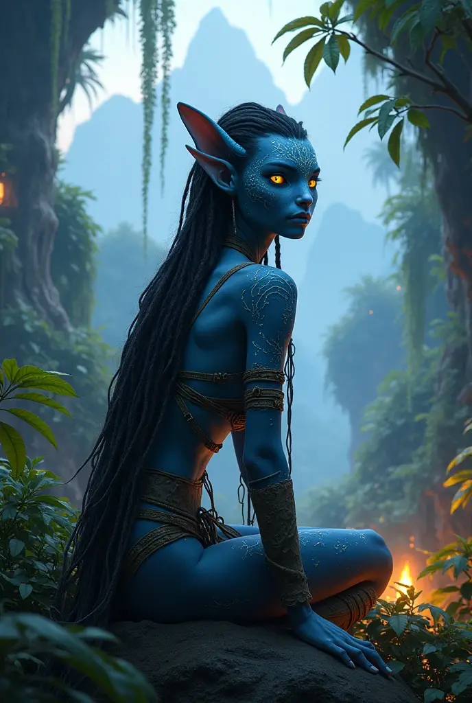 Kiri (from avatar: the way of water) in the forrest,