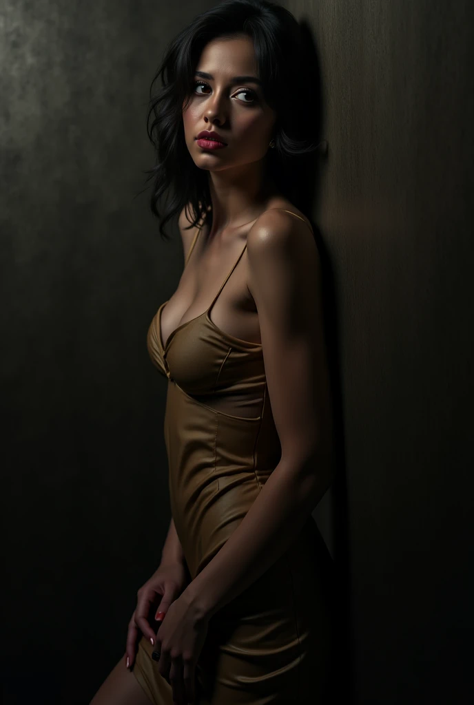 ((Tamara Taylor)), (she stands in front of a painting in an art gallery),
((she has round breasts)), ((elegant)), ((schwarze Haare als Bob-Frisur)),
(kleiner Kopf), ((detailliertes Gesicht)),
Weiches filmisches Licht, ((((Kino-Look)))), (fotorealistisch), (Raytracing), (scharfer Fokus), ((natural realistic skin texture)),
detailliertes Gesicht, detaillierte Lippen, detaillierte Augen, doppeltes Augenlid, (photorealistic skin)