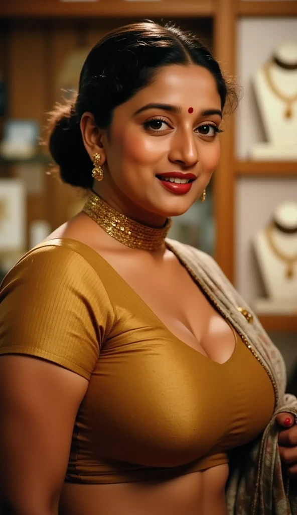 50yo mature MILF Anushka Shetty,((best quality)), ((masterpiece)), ((realistic)), sweat, alluring figure, bulging figure, thick charming lady, curvy, thick navel, full figured woman, eye kajal, massive breast, full body, styled hair, pierced eyes, female face,royal aura, trend on artstation , sharp focus, studio photo, intricate detail, very detailed, detailed eye, illustration, very detailed, sharp focus, digital render, professional, 4k