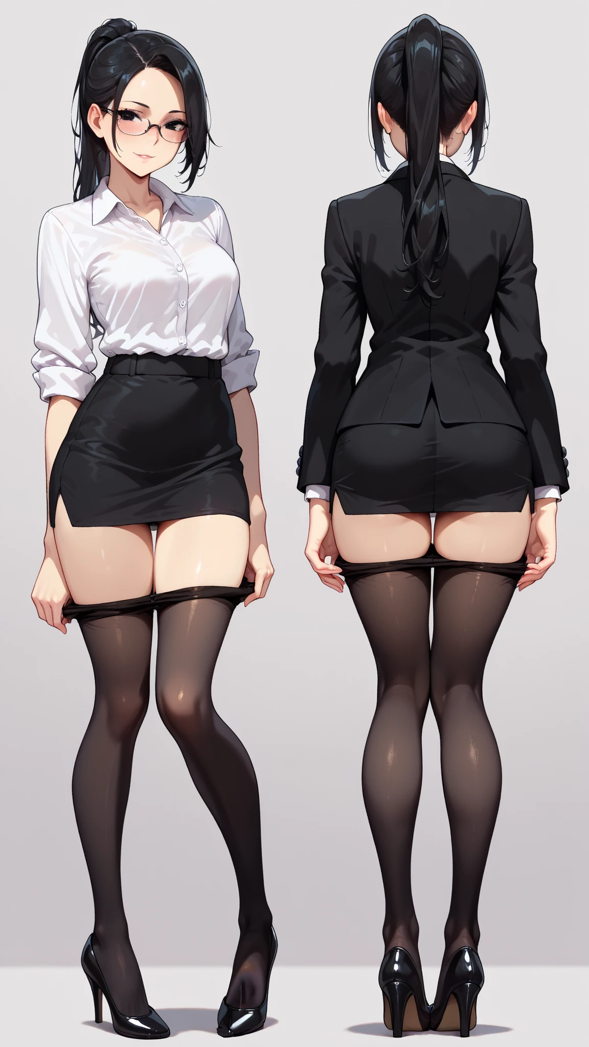 ((full body:1.4)), irohaisshikitest, iroha isshiki, short hair, brown hair, (brown eyes:1.5),
((naked upper body:1.4)), ((school shoes:1.4)), ((black lace panties:1.4)), ((black pantyhose:1.4)), ((smug face)), red face, ((blushing)),
BREAK, livingroom background, ((on all four:1.4))
BREAK ((looking back:1.4)), BREAK (masterpiece:1.2), best quality, high resolution, unity 8k wallpaper, (illustration:0.8), (beautiful detailed eyes:1.6), extremely detailed face, perfect lighting, extremely detailed CG, (perfect hands, perfect anatomy),