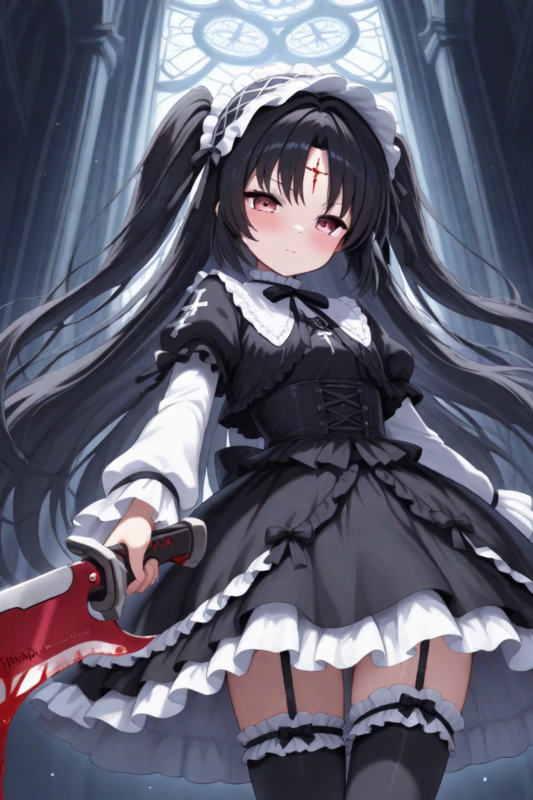 monochrome dress without accesories, red dress, only red, grey skin