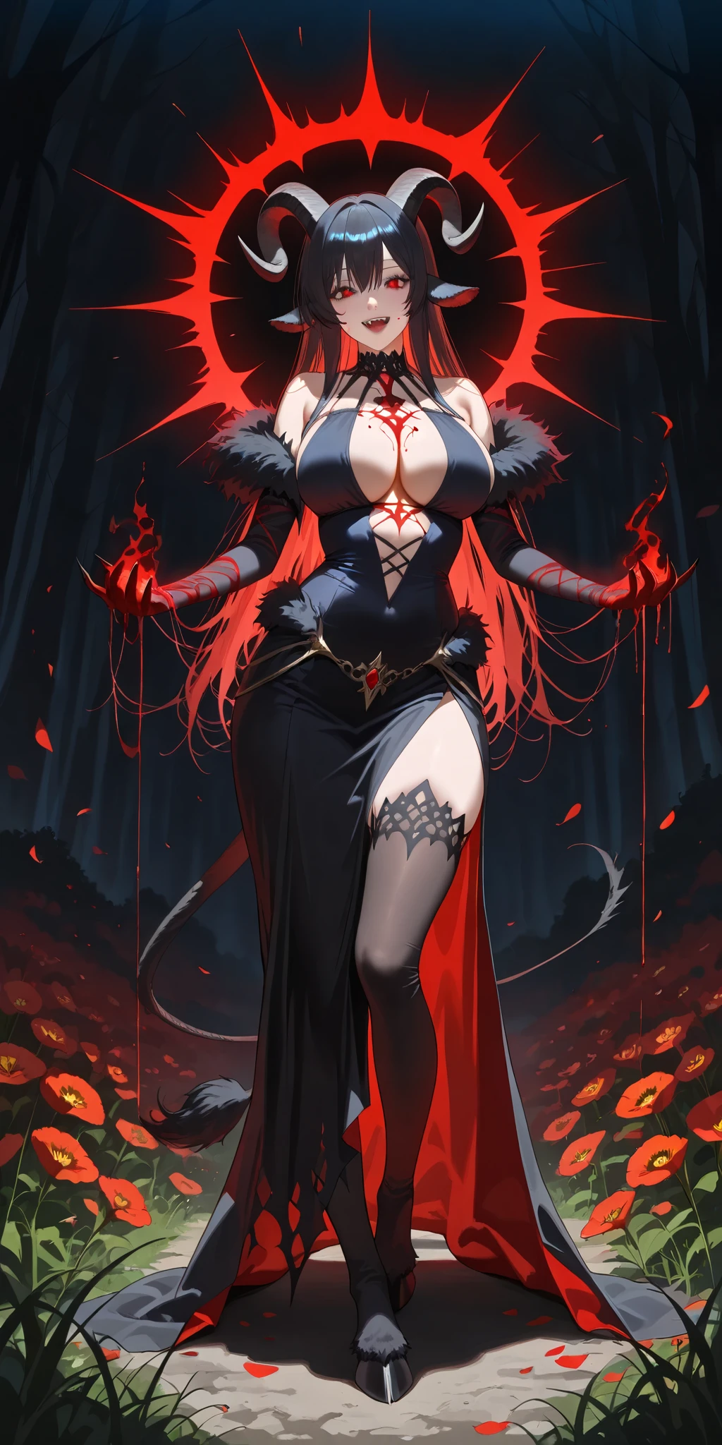 High Resolution, Best Quality, Long Hair, Double Bun, Red Hair, Large breasts, Blue eyes, Light Smile, Full-face Blush, Seductive Smile, Naughty Face, Mole Under Eye, Long Eyelashes, Multiple Views, Anime, Anime Style,