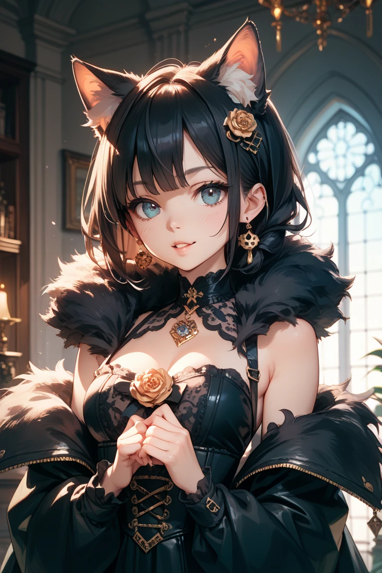 (best quality,4k,8k,highres,masterpiece:1.2),ultra-detailed,(realistic,photorealistic,photo-realistic:1.37),sexy,lithe,posh,detailed catgirl,expressive,dynamic,curvy,dreamy,powerful,dramatic,beautiful detailed eyes,beautiful detailed lips,extremely detailed eyes and face,longeyelashes,provocative,fierce,captivating,dark and mysterious,dainty hands,wild hair flowing,confident expression,delicate features,lush curves,flowing dress,playful smile,sexy pose,seductive look,peekaboo,alluring gaze,provocative positioning,subtle yet powerful,garter belt,exquisite beauty,goddess,erotic,attractive silhouette,radiating charm,feminine grace,sublime elegance,naked,artistic body,subtle nudity,tempting figure,sensual curves,intense sexuality,enticing,passionate,emotional depth,soft lighting,cinematic atmosphere,luscious colors,expressive shadows,dramatic light and shadow,ethereal glow,vibrant saturation,artistic composition,exquisite details,perfect proportions,graceful movements,deep emotions,compelling presence,striking beauty,mesmerizing,impressive artwork,colorful background,mystery and intrigue,sensuous,visual storytelling,alluring atmosphere,heavenly,gorgeous imagery,depth and richness,artistic vision,unforgettable impression,seductive setting