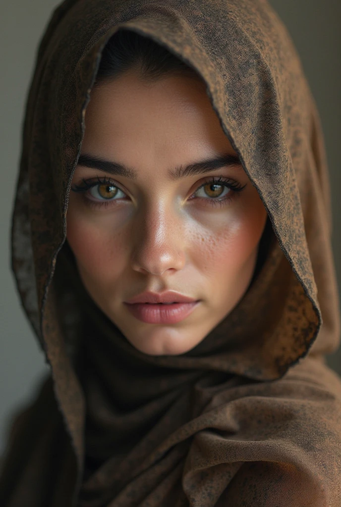 (photorealism:1.2), portrait of an arabic woman wearing hijab, looking at camera, frontal view, UHD, 4K, very high detail, hyperrealistic