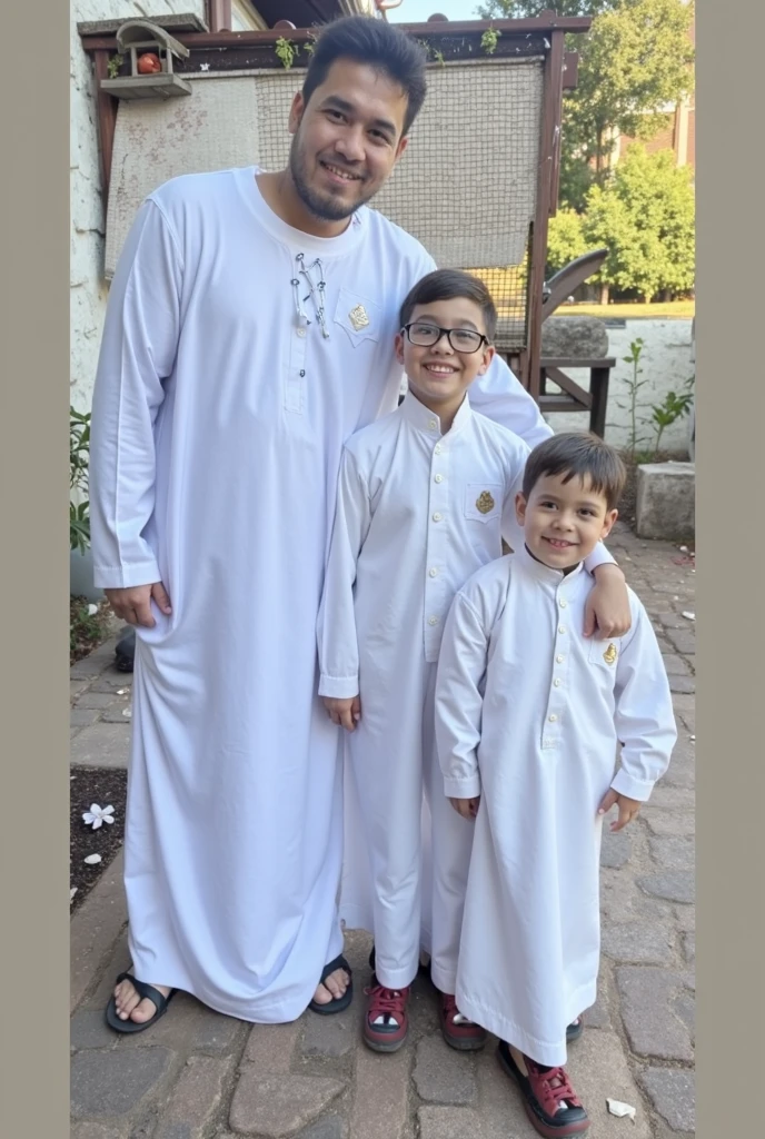 A girl wearing a burkha or a boy standing with his hand on the girl's ass