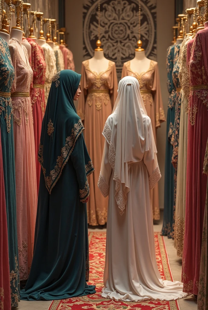 half body, beautiful muslimah girls, wearing traditional transparent silk kebaya, a couple, ultra-detailed, detailed faces, detailed skins, 8k masterpieces, cinematic lighting, perfect round bosom, voluptuous bosom, slim and slender body, long hijab, eid mubarak, in malay village, in the meadow, seducing the viewer, seductive face, flirting, revealing, intimacy, looking at each other, hands squeezing the bosom
