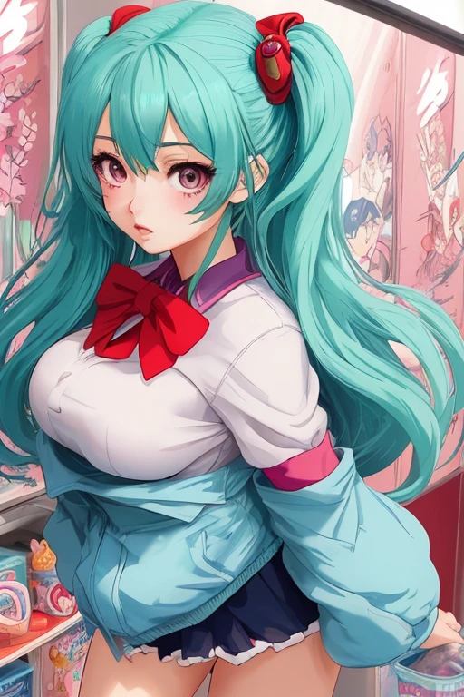masutepiece, Best Quality, hight resolution,miku hatsune,10yaers old,(Hashikuji Temple Mayoi),Look at me and smile,((Meiji period~Showa era nurse)),(retro nursing uniform),mentholatum,Beautiful breasts
