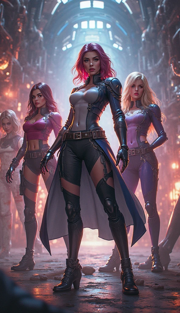 ritney spears with pink hair and a black suit , x-men storm, Betty Cooper, comic, like a panel from a Marvel story, psylocke, trending , gray jeans, wonderful expression, Emma Frost, astri lohne, Chris Moore. best quality, realisitic, realisitic, award-winning illustration, (Highly detailed texture of face and skin), (all-body), (Complicated Detail: 1.2), (fine-details), (Complicated Detail), (Cinematic Lights, better quality backlight), Sharp lines, sharp focus, offcial art, unity wallpaper 8k, absurdrez, unbelievably absurd, huge filesize, ultra-, Fantasyart, RTX,((award-winning studio close-up photos)), , (escape), , perfect hands, beautiful detailed eyes, face perfect