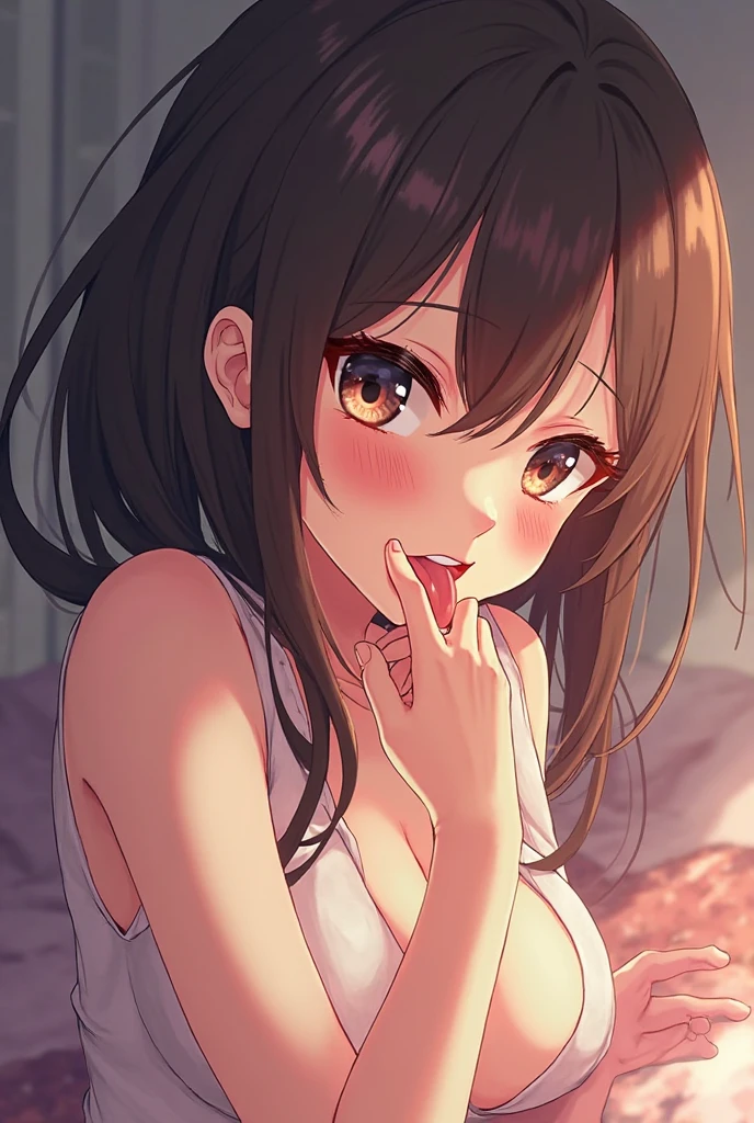 Anime woman sucking penis 