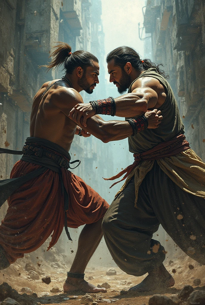 A fight between a Moroccan and an Algerian, but the Algerian wins.