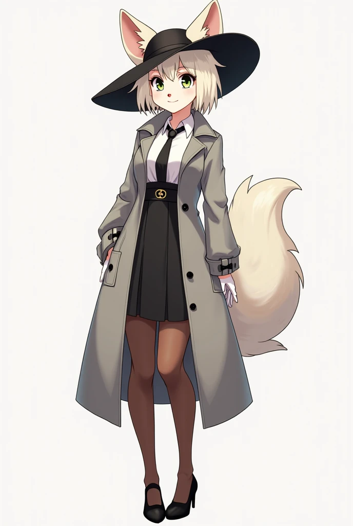 No background, white background, ((by reysi)), Furry, solo, ((Australian Shepard)), (dark fur, grey fur), ((teen)), ((male)), ((lithe)), ((white hair)), (red leotard, long sleeve, exposed shoulders, choker, stockings, garter, lace poncho, wizard hat, groin outline)