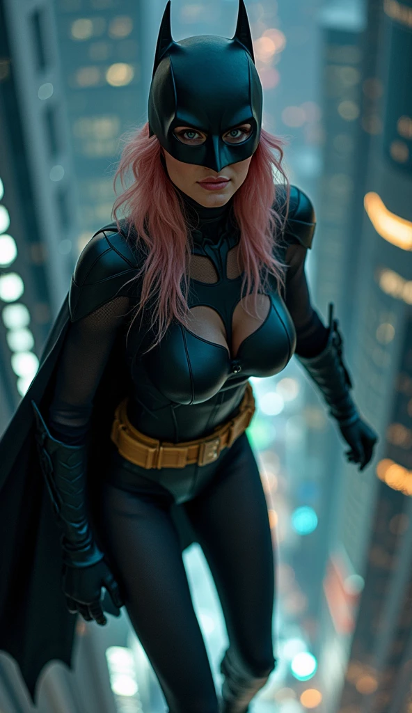 batgirl in a slutty outfit spreading her legs