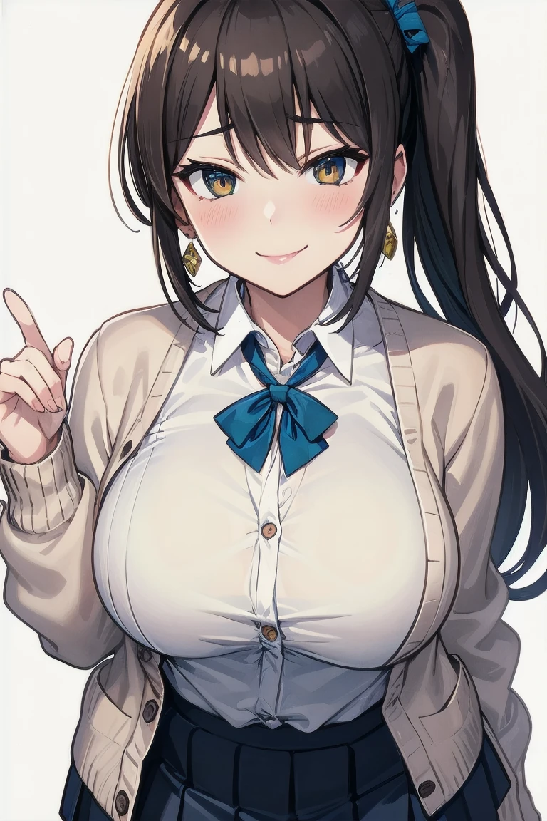 (highest quality:1.2,evil lady,cg, Very detailed, High Detail, digital coloring, High Contrast, masterpiece:1.2,suits, highest quality, Best aesthetics), 8k,masterpiece, cute,tall,beautiful,best quality, 1lady,brown hair,long hair,wavy hair,empty eyes, (finely detailed glowing eyes and detailed face),,,,extremely detailed cg unity 8k wallpaper,solo,(latex military costume:0.9),large breasts,seductive smile,,latex thighhigh,large breasts,black hair,pink eyes,no jacket,formal shirts,thighhigh,,enamel suits,grossy lips,sitting,tight skirt,sadistic smile,,heel,shiny skin,tight  skirt,detailed face,beautiful body,,adult,,show me breasts,sadistic,seductive smile,business suits,latex,no tie,bust shot,((Blowjob Gestures:1.5)),open mouth,necklace,office room,from below