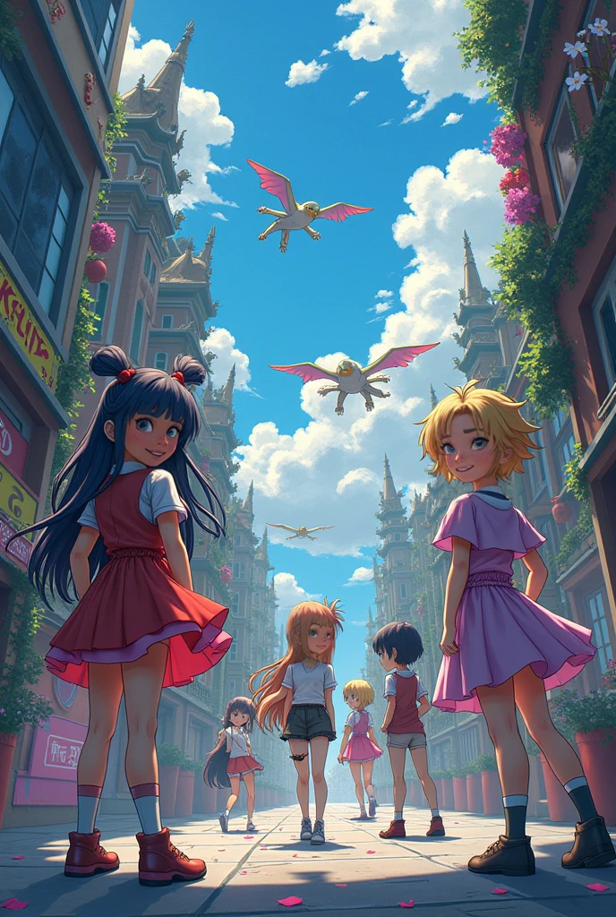 photoRealstic,She is a magical girl、Puddles in the ruins of the city、Float above that puddle、Completely unbeatable cuteness