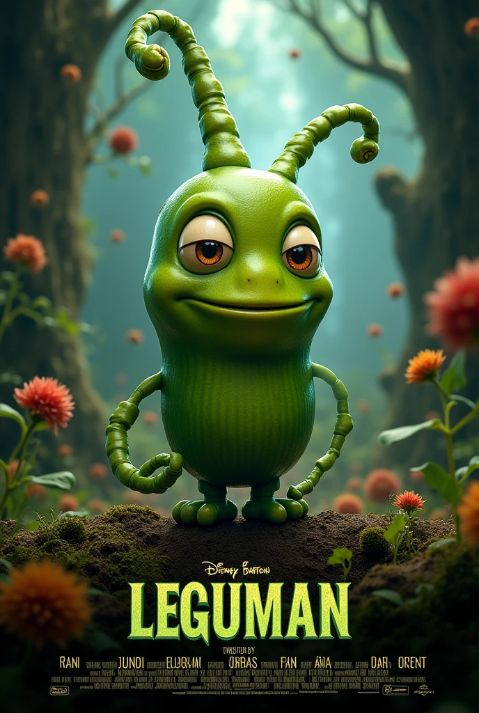 Une affiche de film Leguman ( personnage de la série Téléchat) sortie en juillet 2026 réalisé par Tim Burton avec Johnny Depp en rôle principal