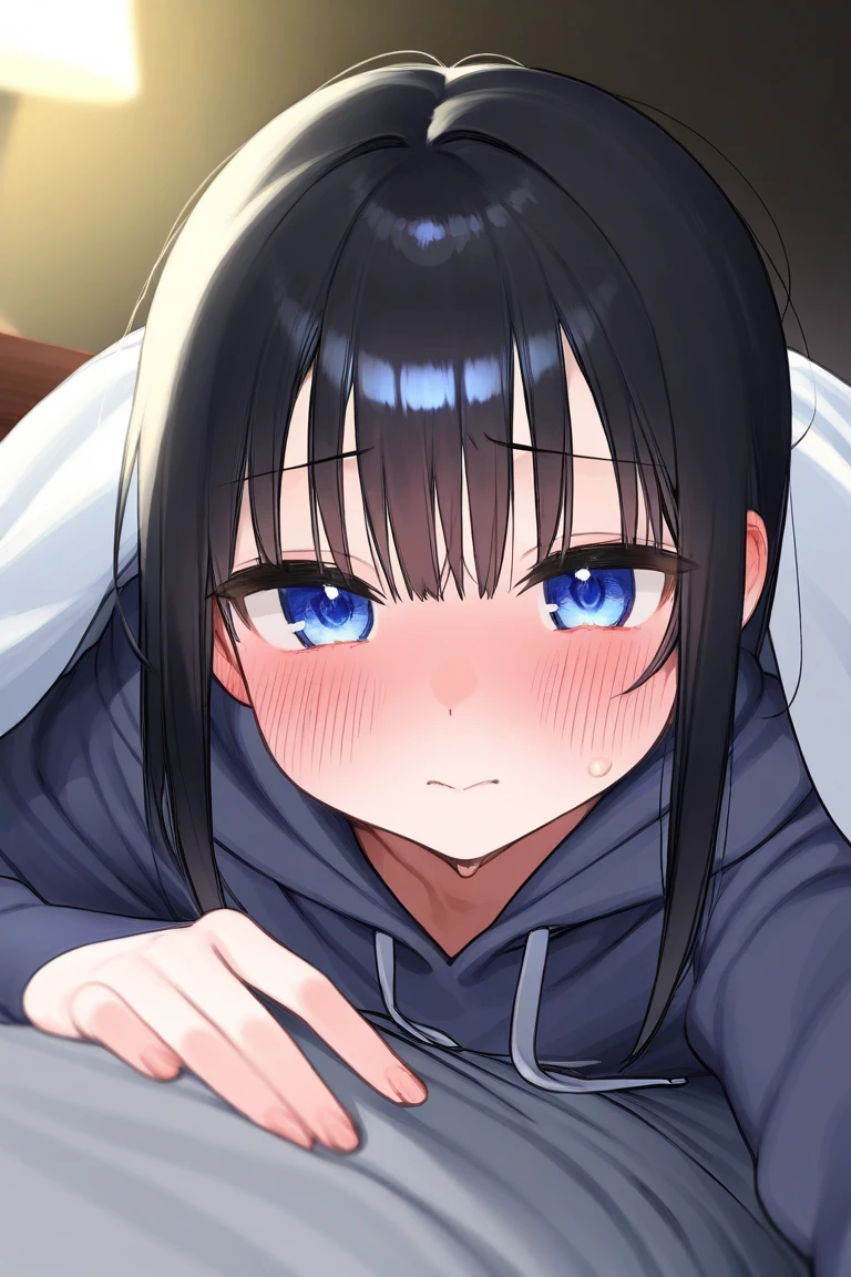 ((masterpiece, best quality)), high resolution,ultra detailed,8k,16k,detailed background, perfect lighting,detailed beautiful eyes,1girl,nsfw,embarrassed,blush,look at viewer,steam,sweat,aroused,seductive eye,(from above,from front:1.2), (pov:1.3),face focus,fisheye lens,1boy,1penis,(oralsex),(deep fellatio:1.4),(deepthroat:1.3),:>=,(penis in mouth),hetero,,shima_rin,red eye,black hair,long hair,fair skin,(flat_chest),in tent,hilight in eyes,winter camping outfit