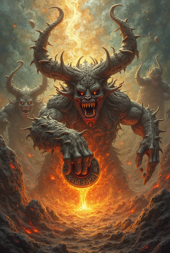 Monsters holding dials shoot Free Fire